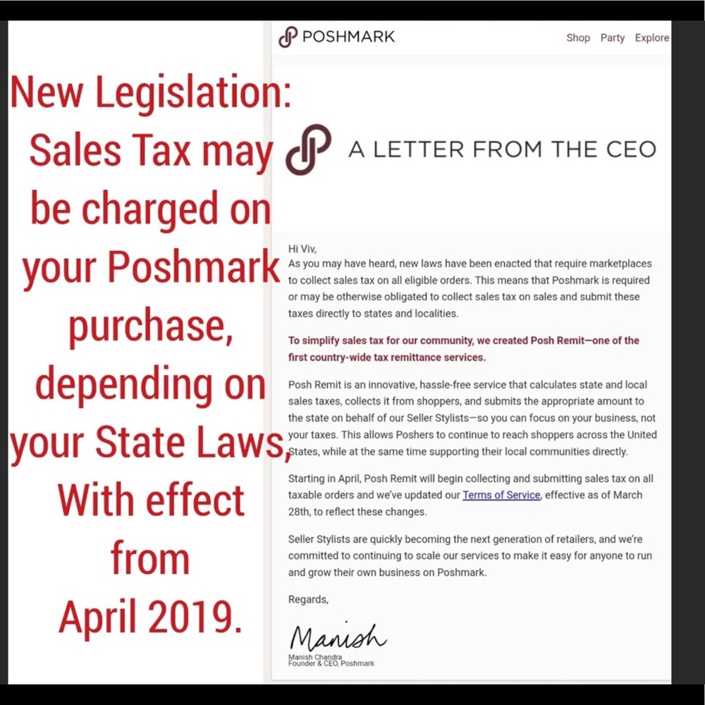 Poshmark New Sales Tax